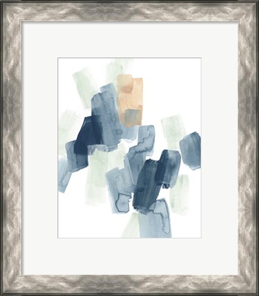 Framed Indigo Facets IV Print