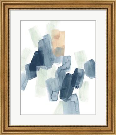 Framed Indigo Facets IV Print