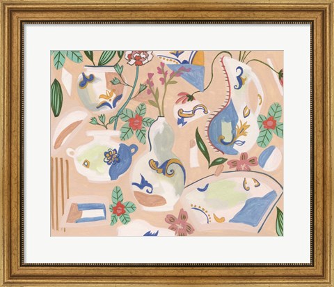 Framed Chinoiserie Ming I Print