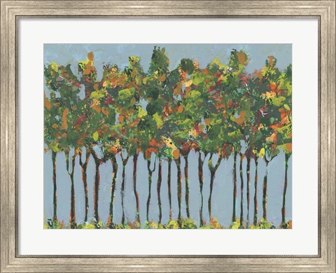 Framed Sunset Trees I Print