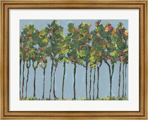 Framed Sunset Trees II Print