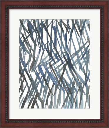 Framed Blue Grass I Print