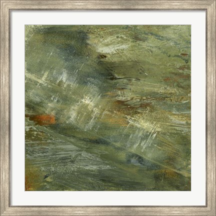 Framed Encaustic Tile in Multi III Print