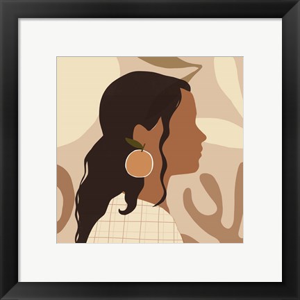 Framed Fruit Earring III Print