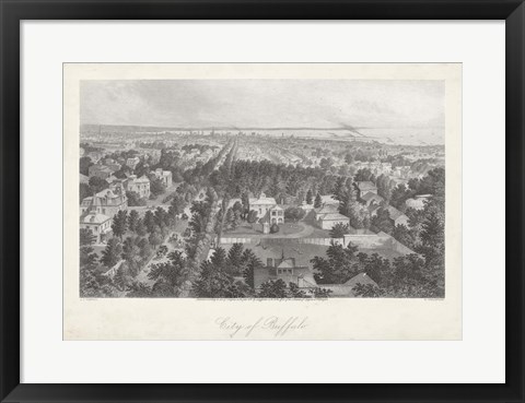 Framed City of Buffalo Print