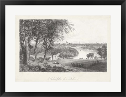 Framed Philadelphia From Belmont Print