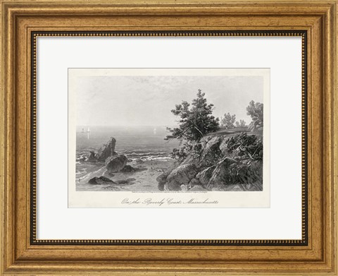 Framed On the Beverly Coast, Massachusetts Print