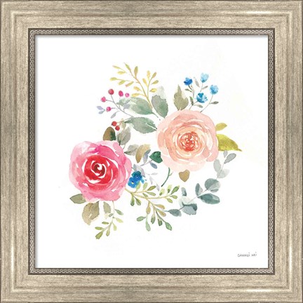 Framed Lush Roses V Print