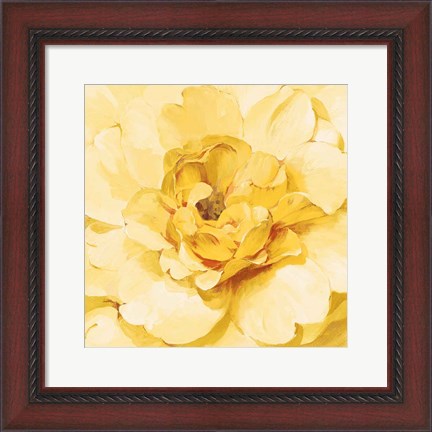 Framed Yellow Peony Print