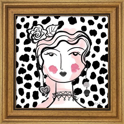 Framed Pretty Faces II Pink Print