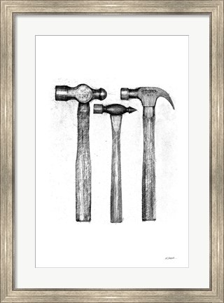 Framed Hammers Print