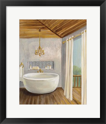 Framed Attic Bathroom II Print