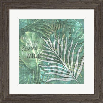 Framed Textured Sentiment Tropic II Print