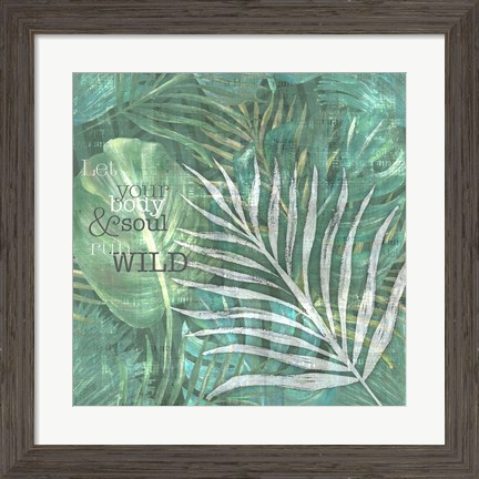 Framed Textured Sentiment Tropic II Print