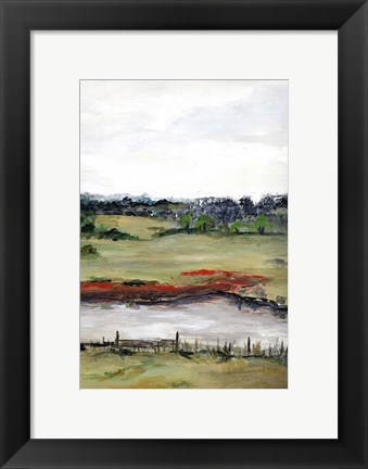 Framed Farmhouse Fields II Print