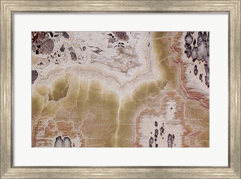 Framed Marble Colors Brown II Print