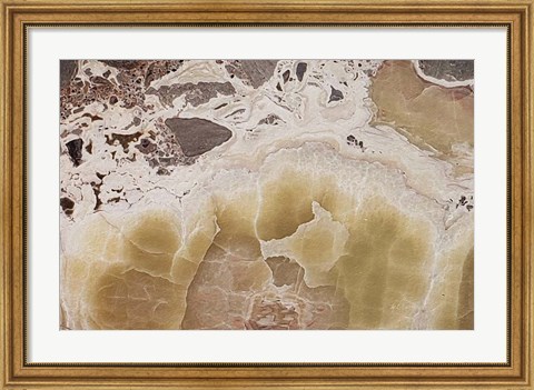 Framed Marble Colors Brown III Print