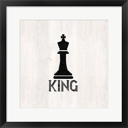 Framed Chess Piece I-King Print