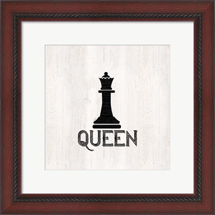 Framed Chess Piece II-Queen Print