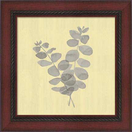 Framed Natural Inspiration Eucalyptus Gray &amp; Yellow I Print