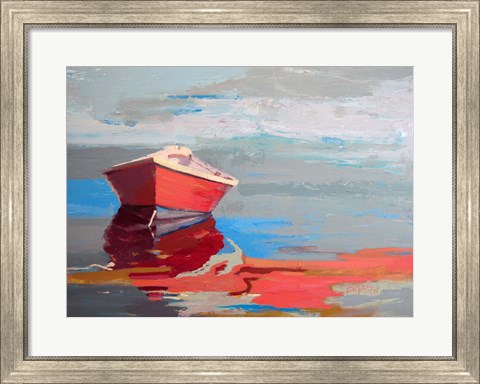 Framed Red Boat Rhythm Print