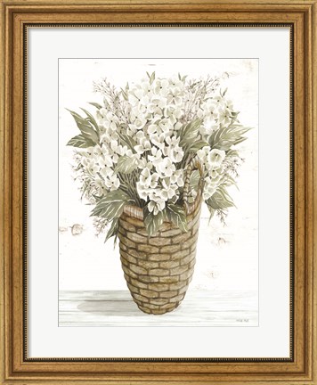 Framed Hydrangea Basket Print