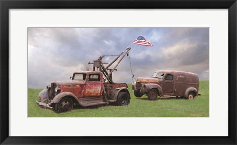 Framed Two Truck Rescue Print