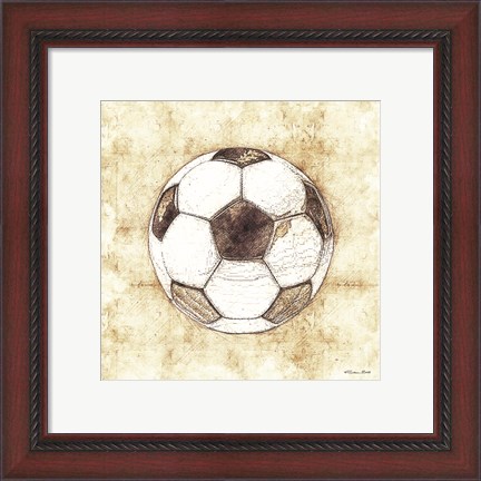 Framed Soccer Sketch Print