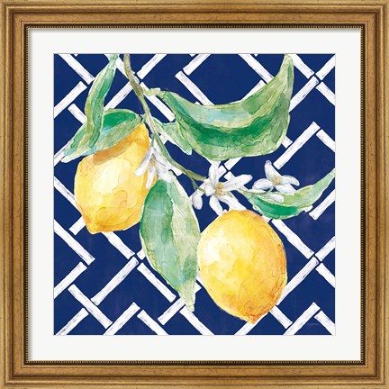 Framed Everyday Chinoiserie Lemons I Print