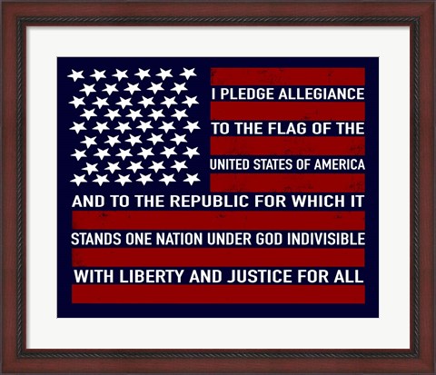 Framed Pledge Allegiance Print