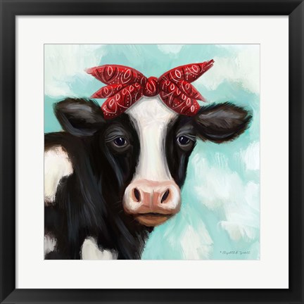 Framed Cow Girl Print