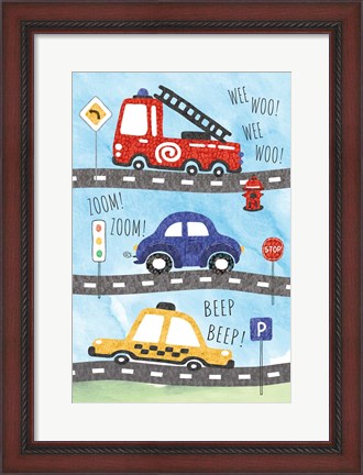 Framed Zoom Zoom, Beep Beep Print