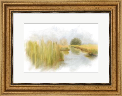 Framed Marshy Wetlands V Print