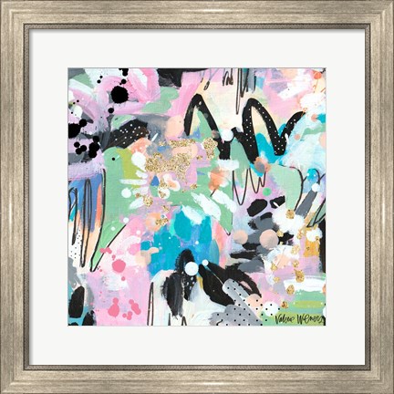 Framed Abstract Polka Dot Print