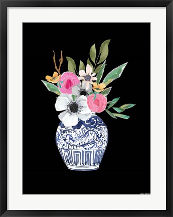 Framed Blue Vase III Print