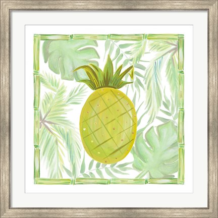 Framed Tropical Pineapple I Print