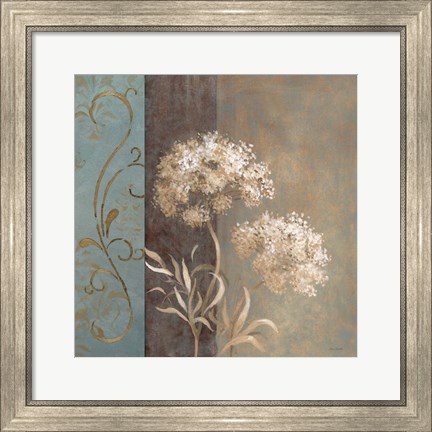 Framed Delicate Beauty in Blue I Print