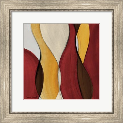 Framed Crimson Coalescence I Print