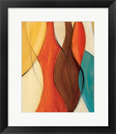 Framed Orange Coalescence II Print