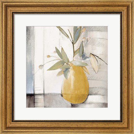 Framed Golden Afternoon Bamboo Leaves II Print