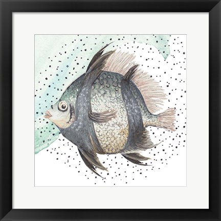 Framed Coastal Fish I Print