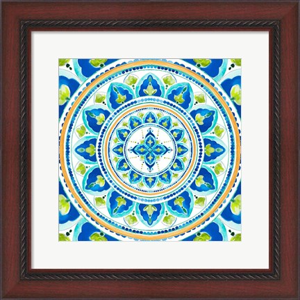 Framed Italian Leaf Tile Print