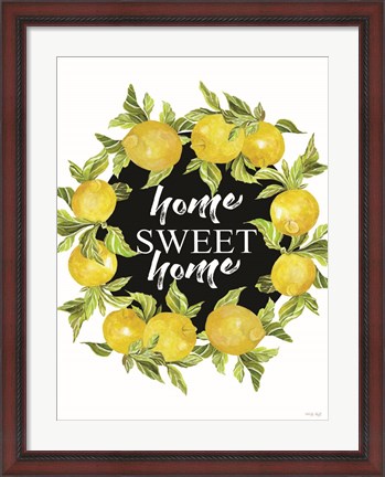 Framed Home Sweet Home Lemons Print