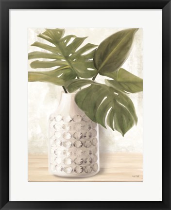 Framed Ivory Monstera Stem Print