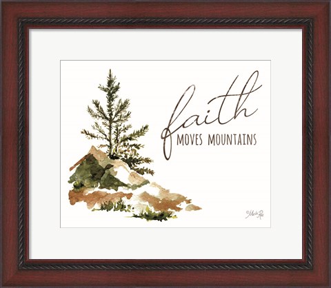 Framed Faith Moves Mountains Print