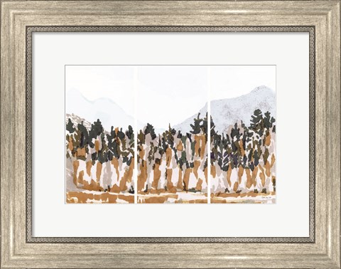 Framed Big Mountain Triptych Print