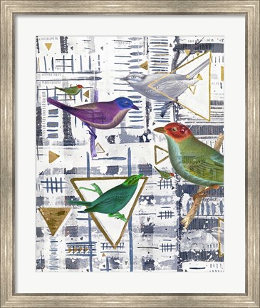 Framed Bird Intersection I Print