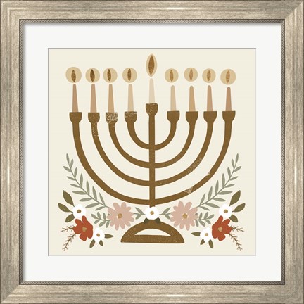 Framed Natural Hanukkah II Print