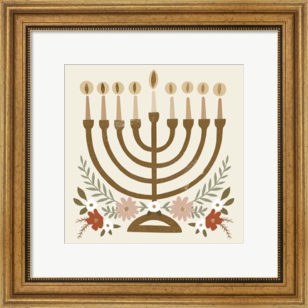 Framed Natural Hanukkah II Print