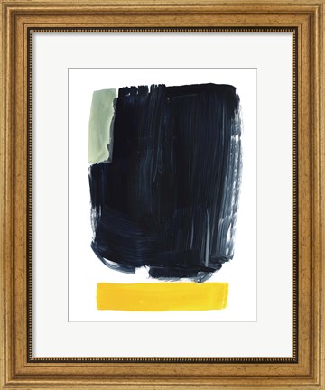 Framed Navy Blue Field I Print